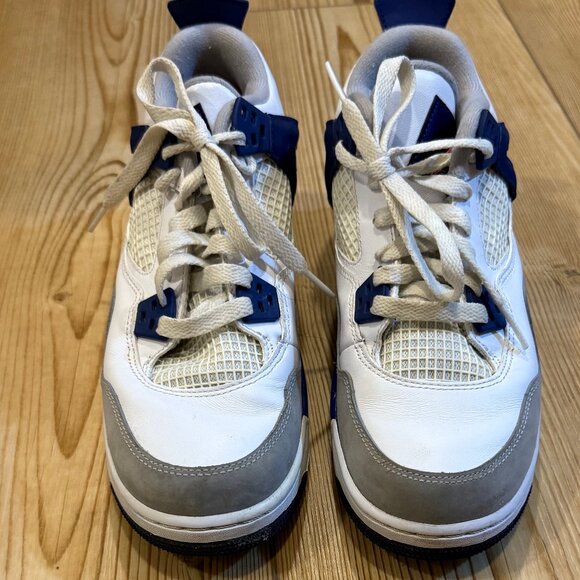 Nike Air Jordan 4 Retro Boys Size 7Y Deep Royal Blue Shoes 487724-132